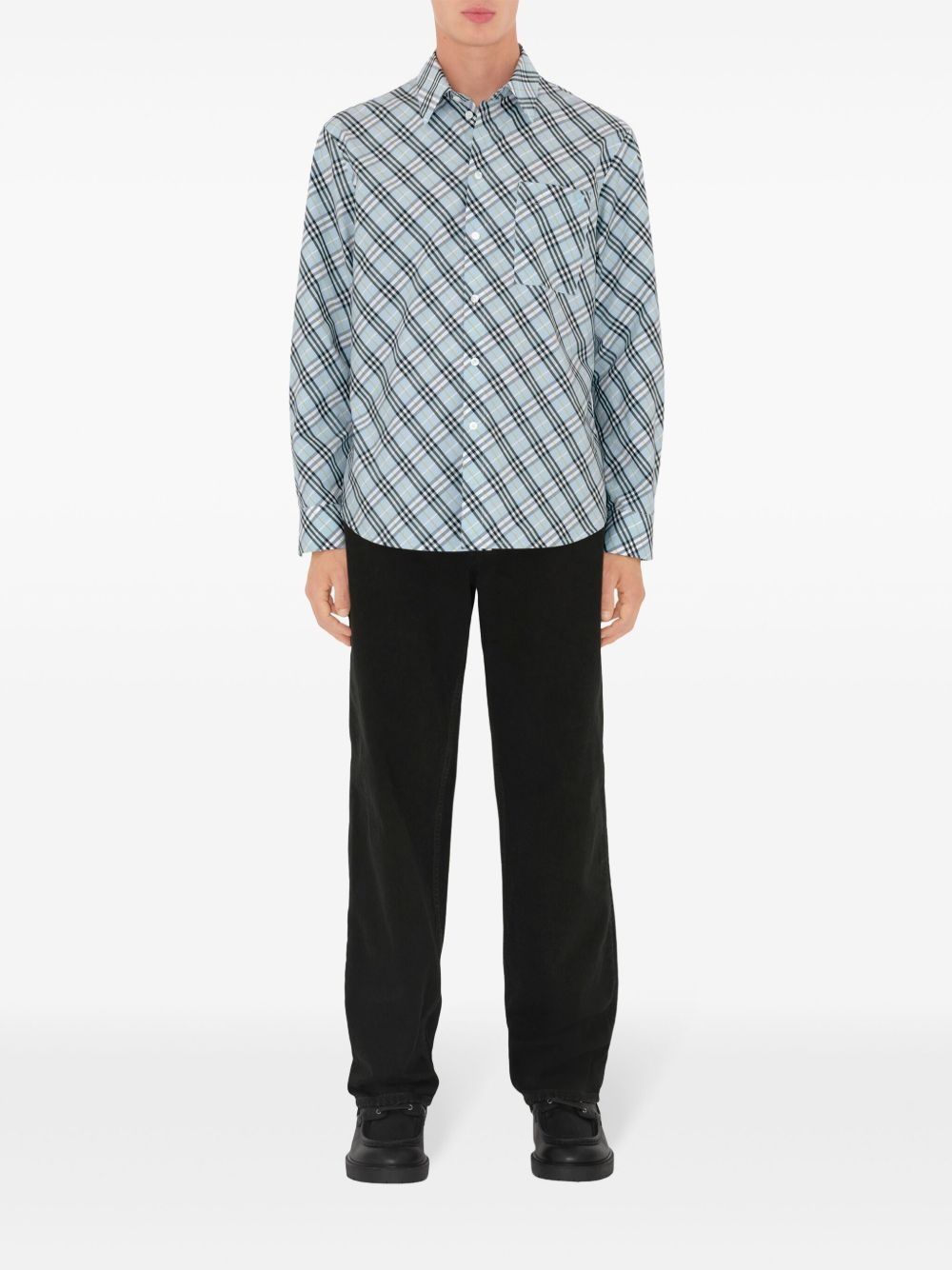 check-pattern shirt - 2