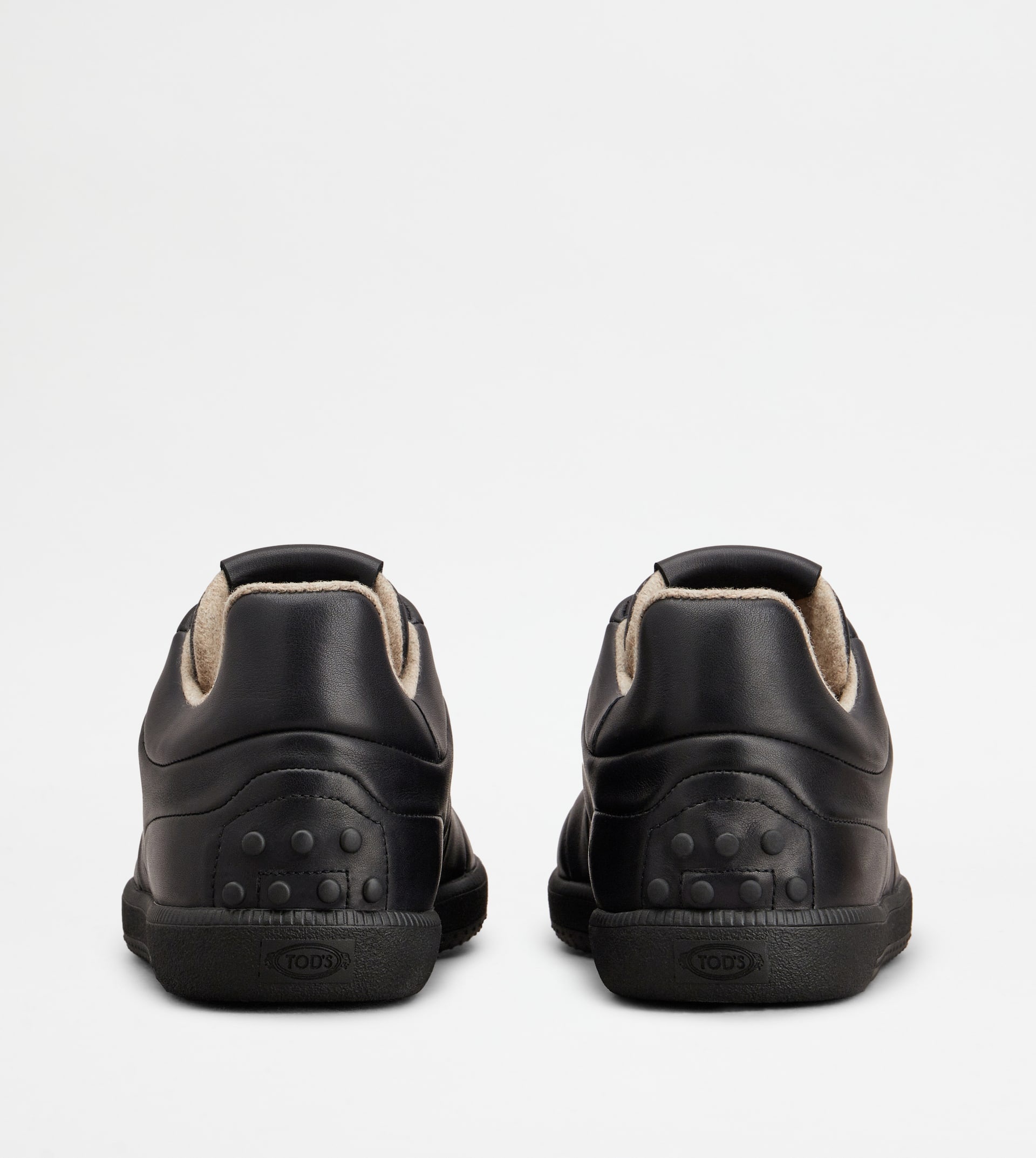 TOD'S TABS SNEAKERS IN LLEATHER - BLACK - 2