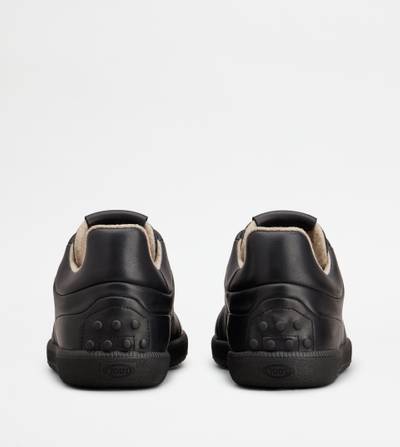 Tod's TOD'S TABS SNEAKERS IN LLEATHER - BLACK outlook