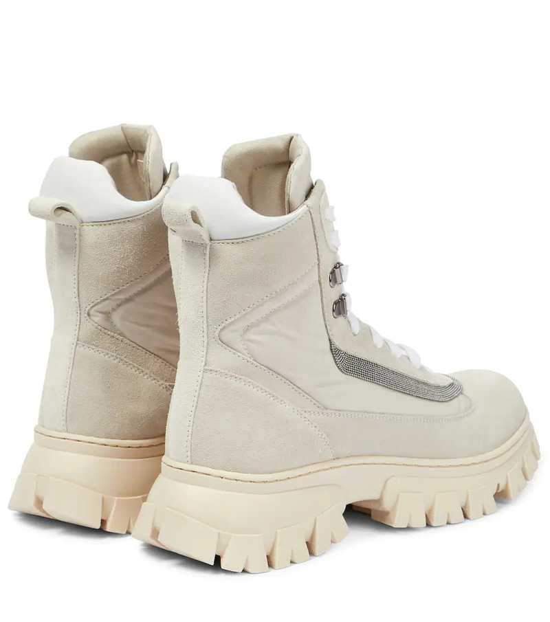 Embellished suede high-top sneakers 3