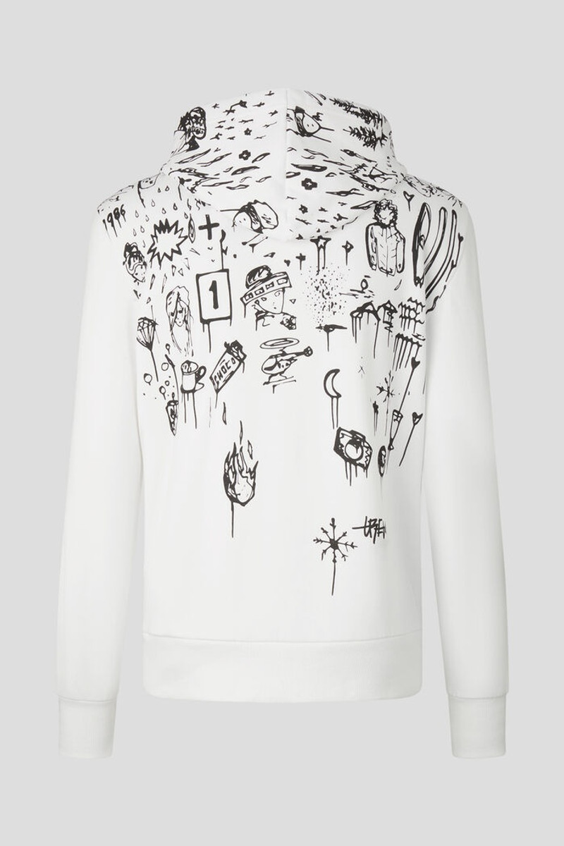 BOGNER Covell Sweatshirt hoodie in White outlook