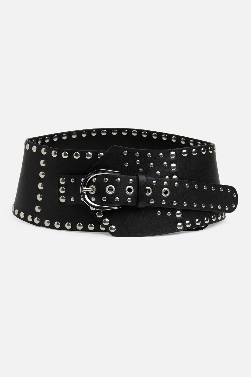 STUDDED WAIST BELT in Italian Leather 1