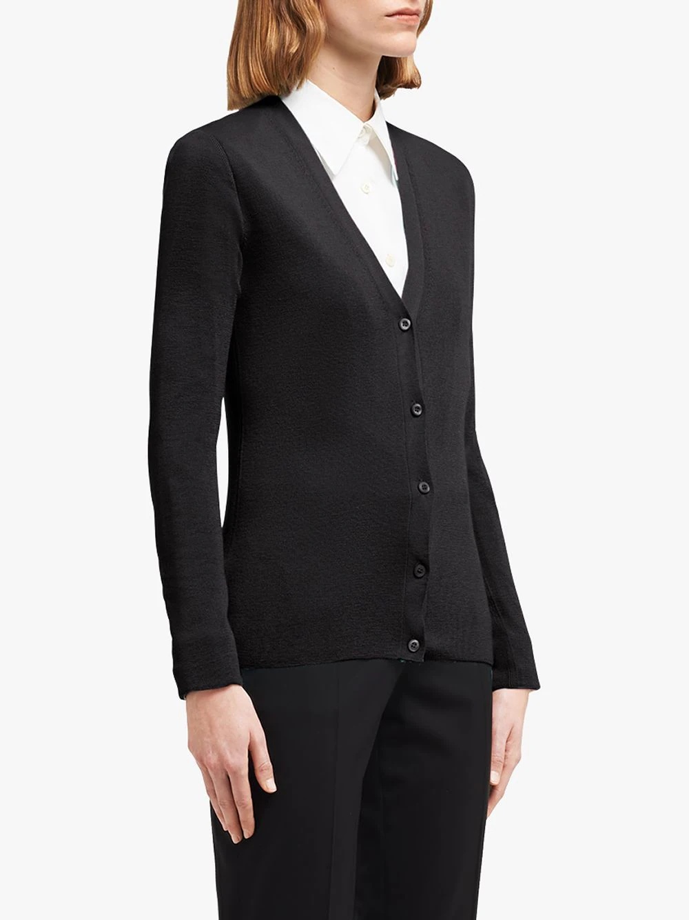 V-neck buttoned cardigan - 3