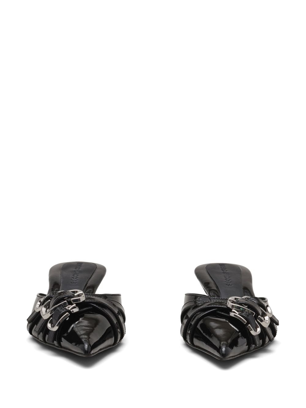 The Patent Leather J Marc Buckle mules - 5
