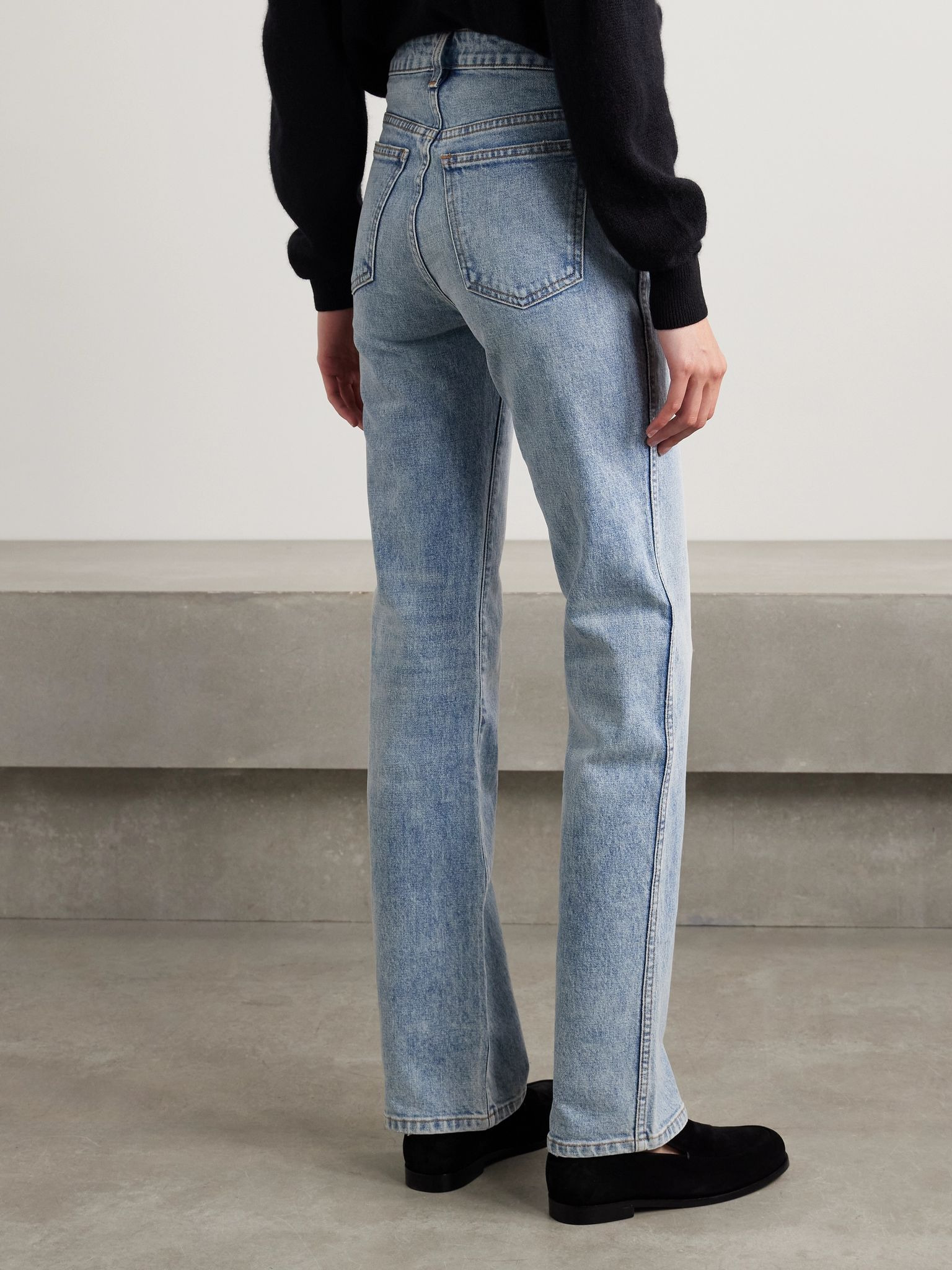 Danielle Stretch high-rise straight-leg jeans Blue - 4