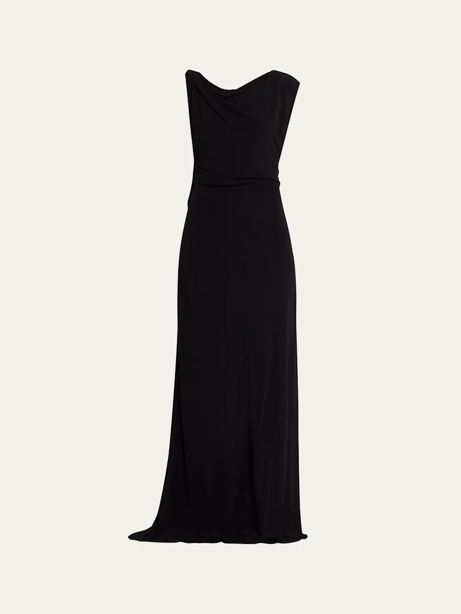 Tortoiseshell Chain Jersey Maxi Dress - 1