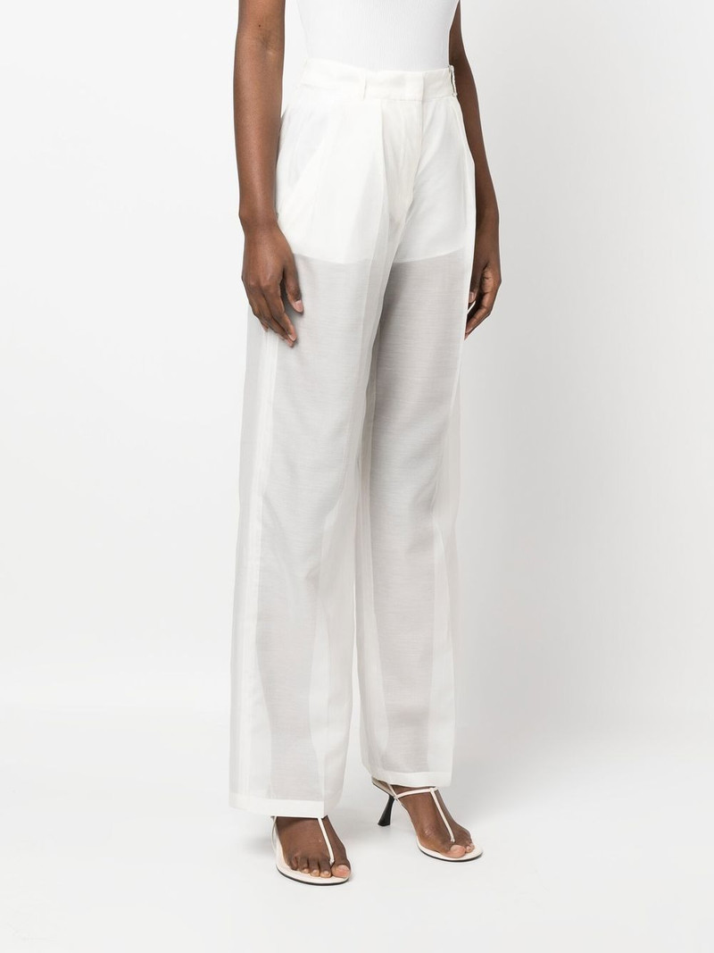 transparent-leg loose-fit trousers 3