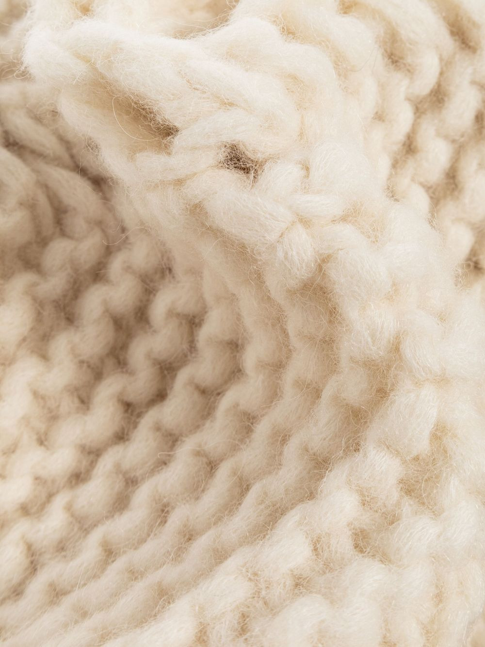 cable-knit fringed scarf - 3