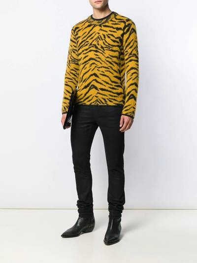 SAINT LAURENT zebra intarsia jumper outlook