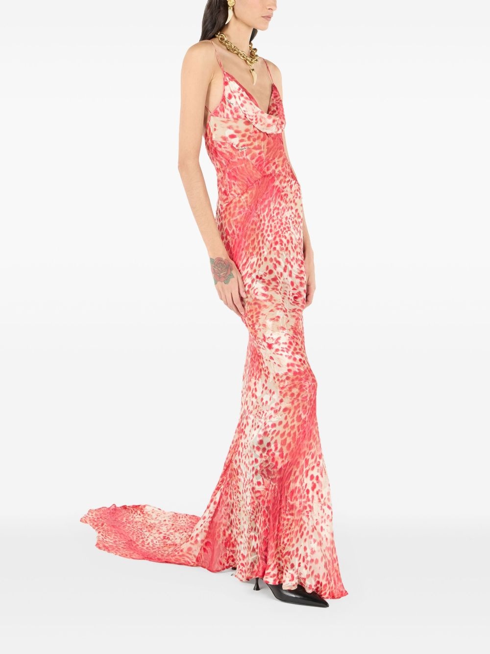 animal print maxi dress - 3