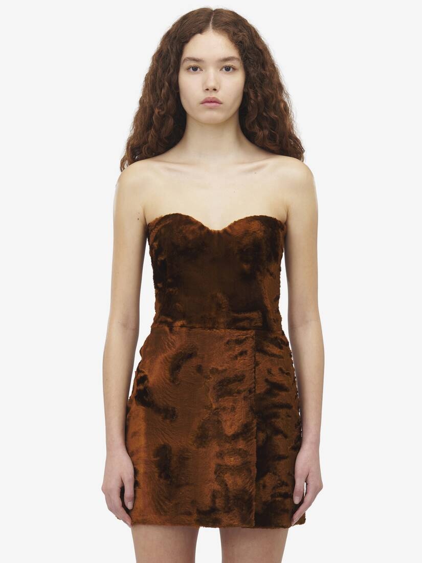 Faux Fur Mini Dress - 5