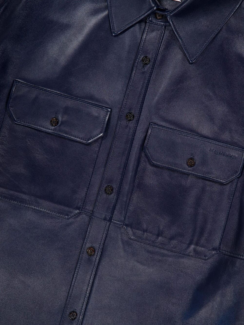 double-pocket leather shirt 3