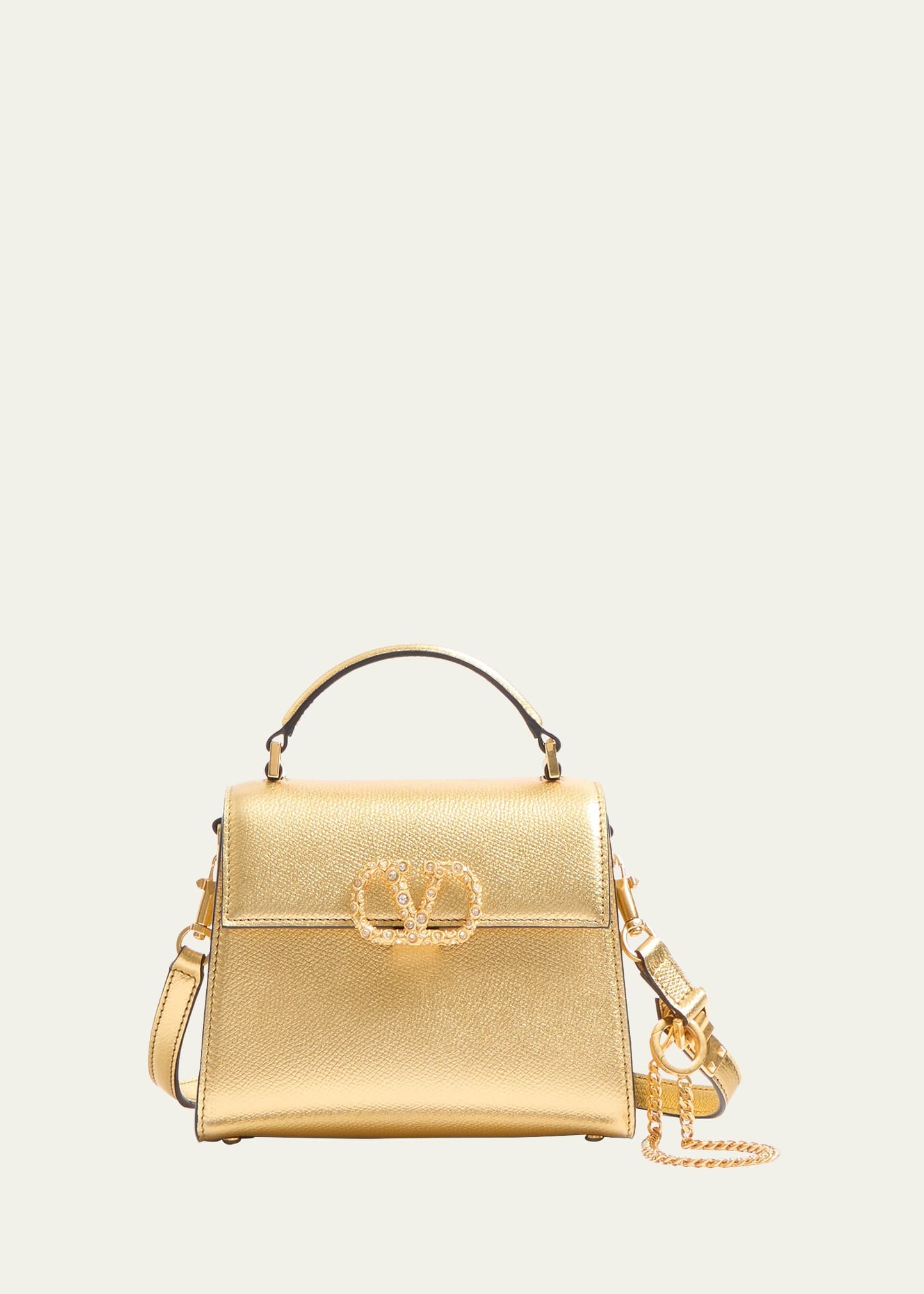 VSLING Mini Metallic Leather Top-Handle Bag - 1