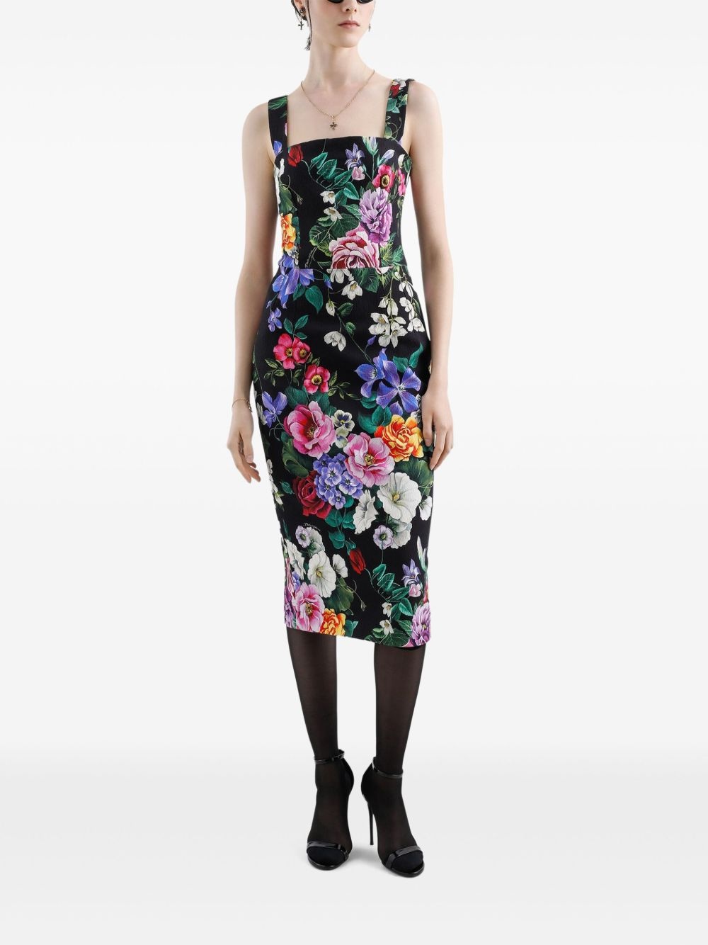 Dolce & Gabbana floral-print midi dress | REVERSIBLE