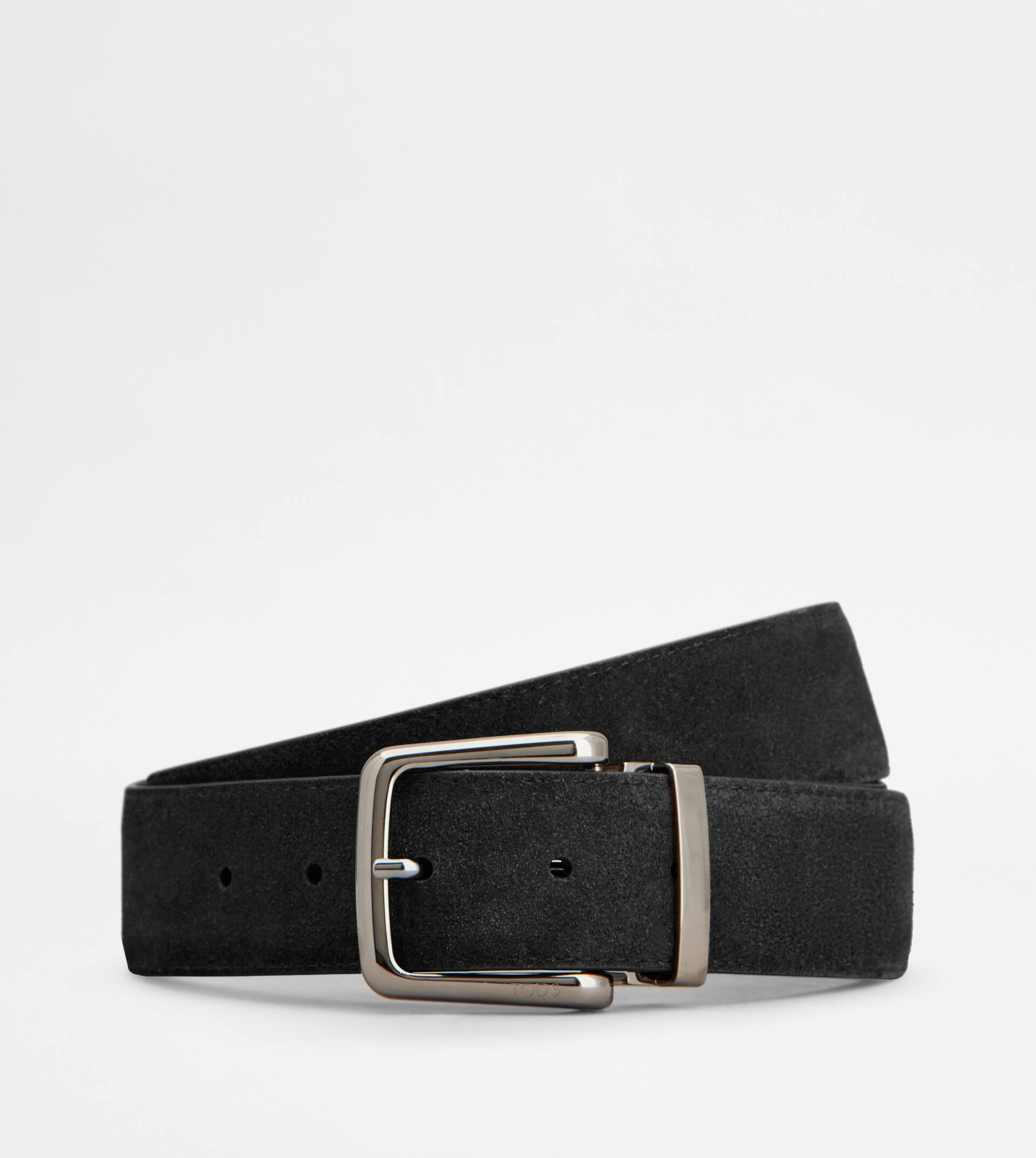 ADJUSTABLE AND REVERSIBLE BELT IN LEATHER - BLACK - 2