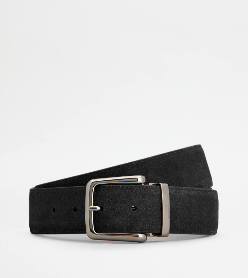 Tod's ADJUSTABLE AND REVERSIBLE BELT IN LEATHER - BLACK outlook