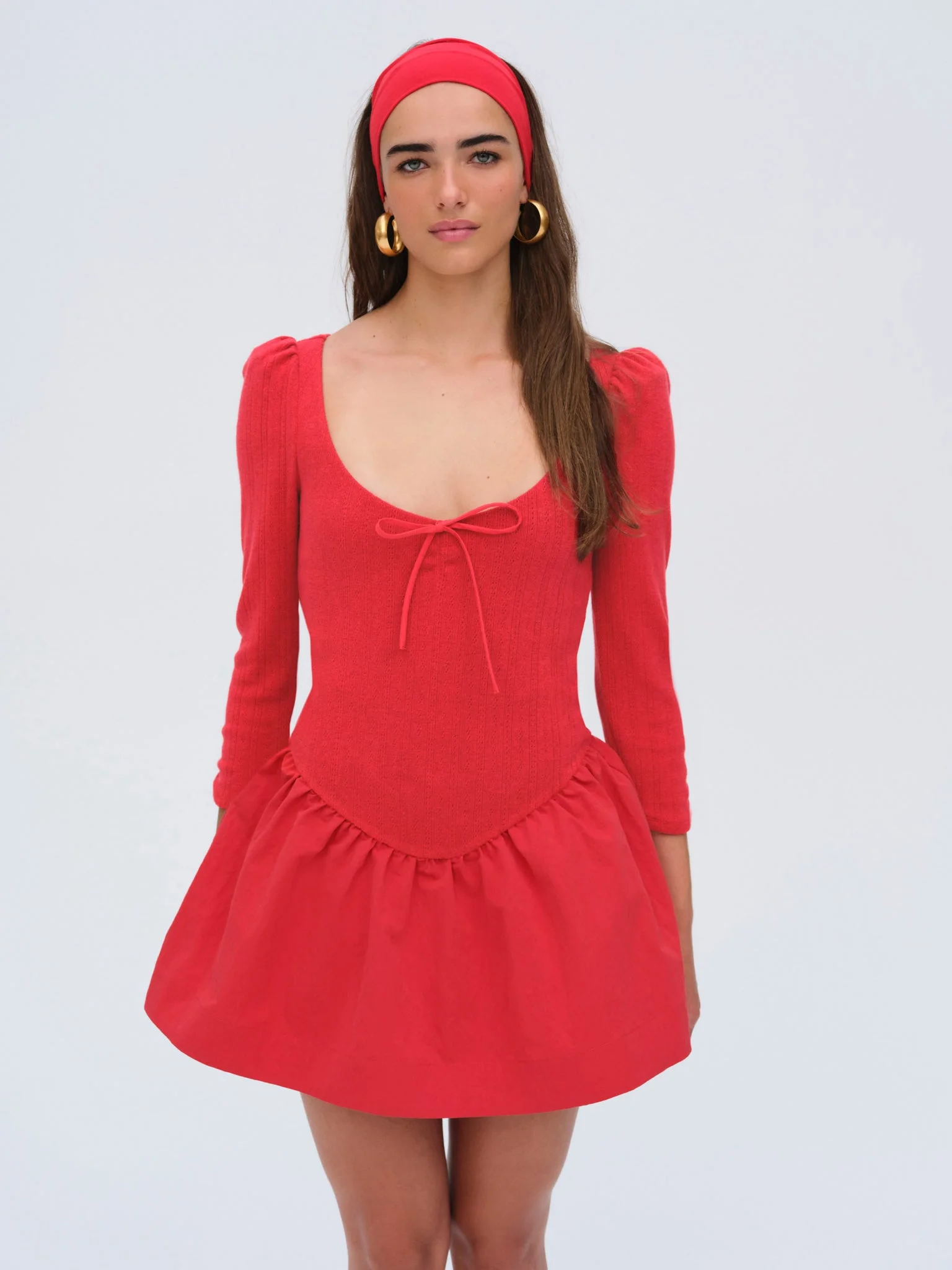 Aliyah Pointelle Mini Dress - 1