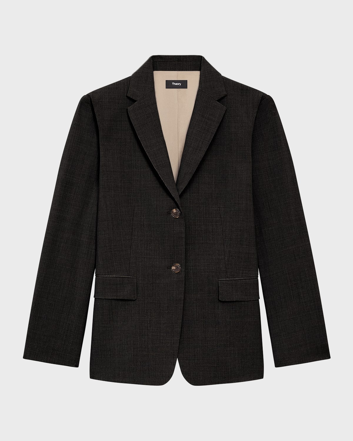 Traceable Wool Slim Single-Breasted Blazer - 1