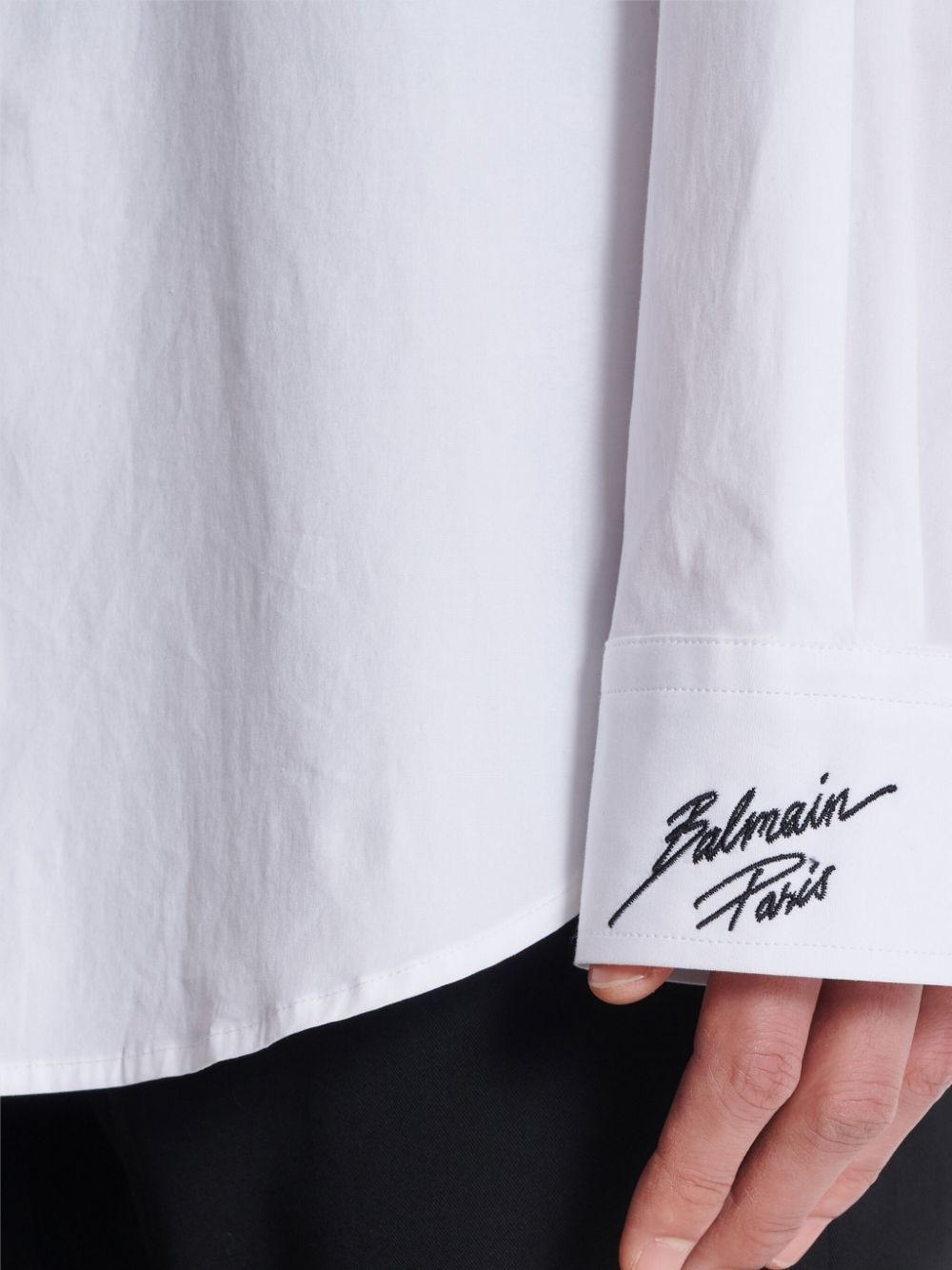 logo-embroidered shirt - 6