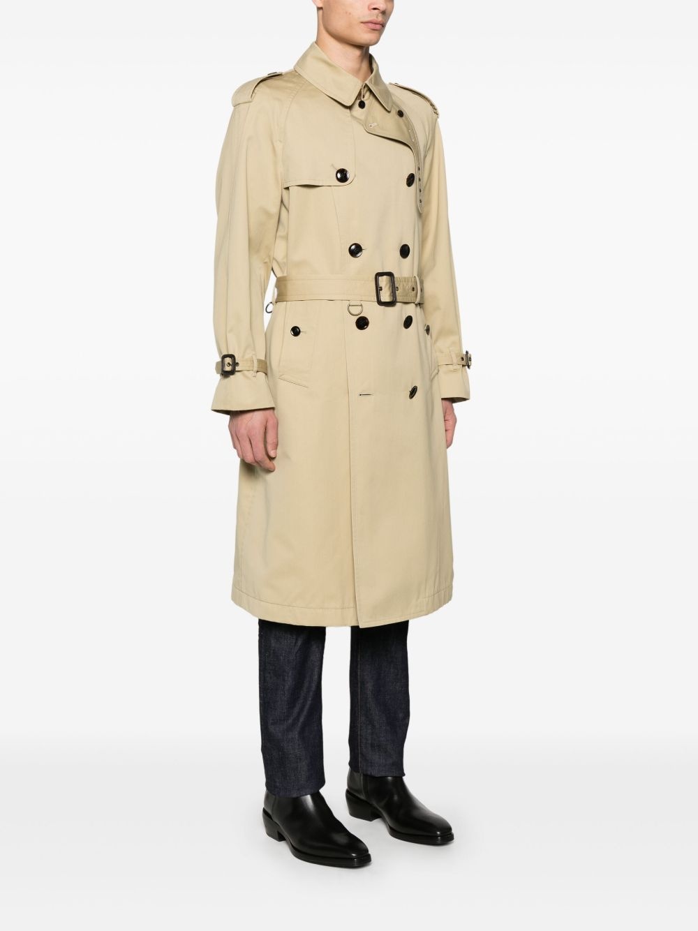belted trench coat - 3