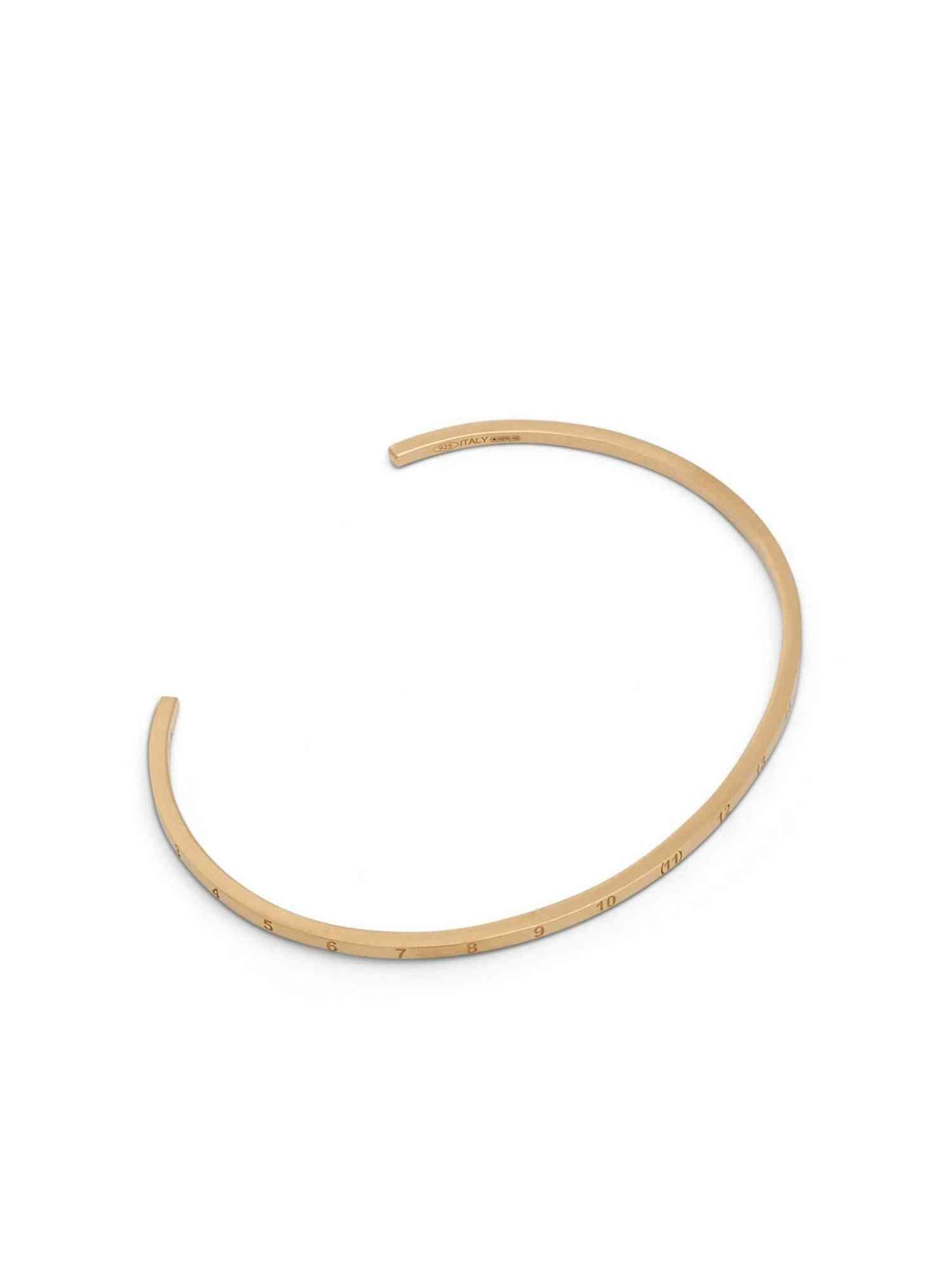Numerical Cuff 2mm Bracelet in Yellow Gold - 2