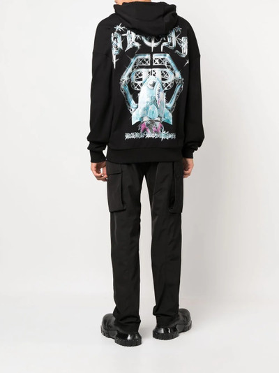 PHILIPP PLEIN Lil Shark Monsters cotton hoodie outlook