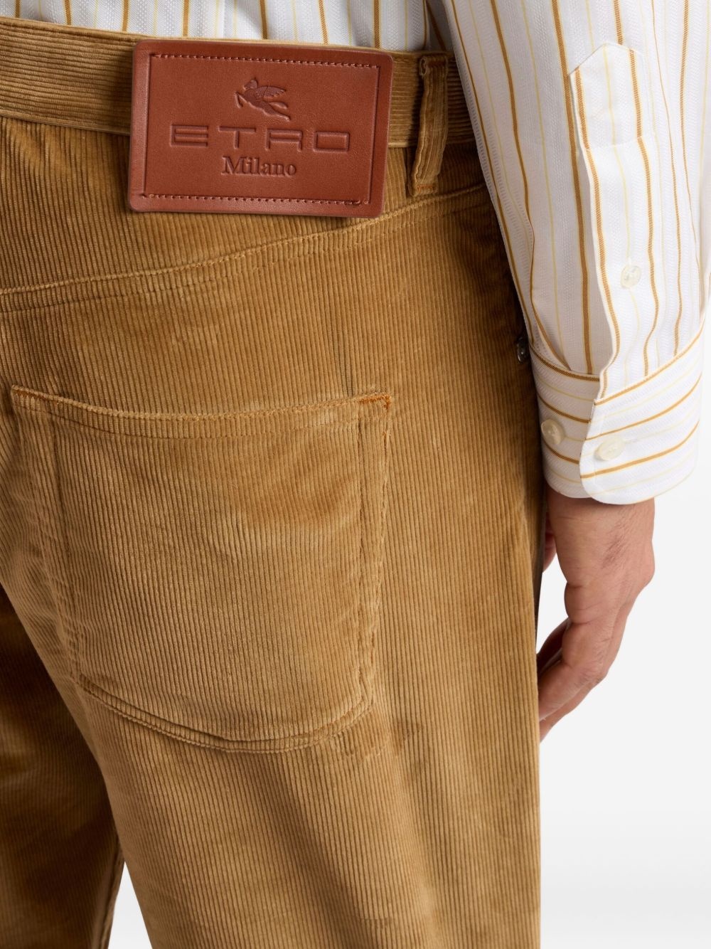 straight-leg corduroy trousers - 5