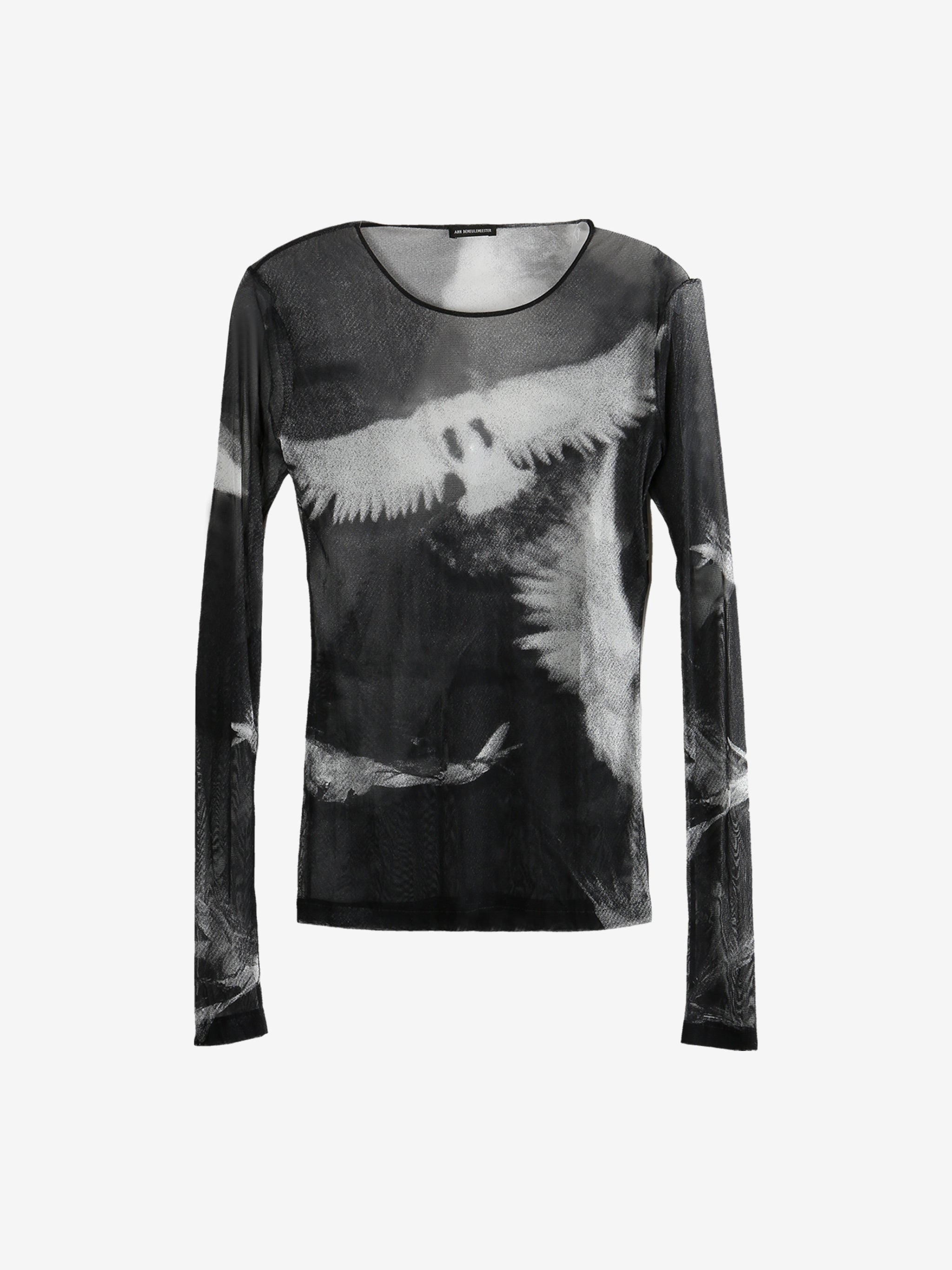 ANN DEMEULEMEESTER - Women Fiene Slim Fit Long Sleeve T-Shirt With "Angel Divine" Embroidery - 4