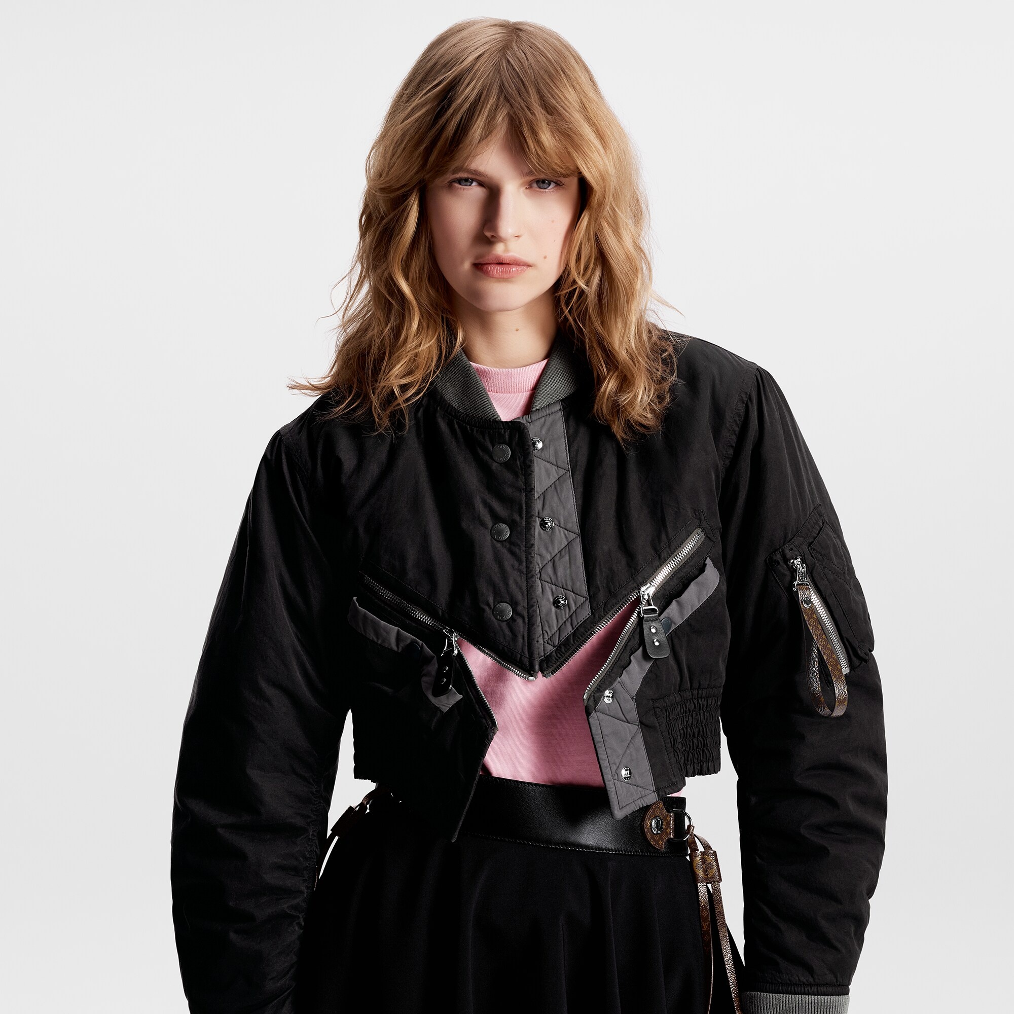 Cropped Utility Bomber Jacket - 5