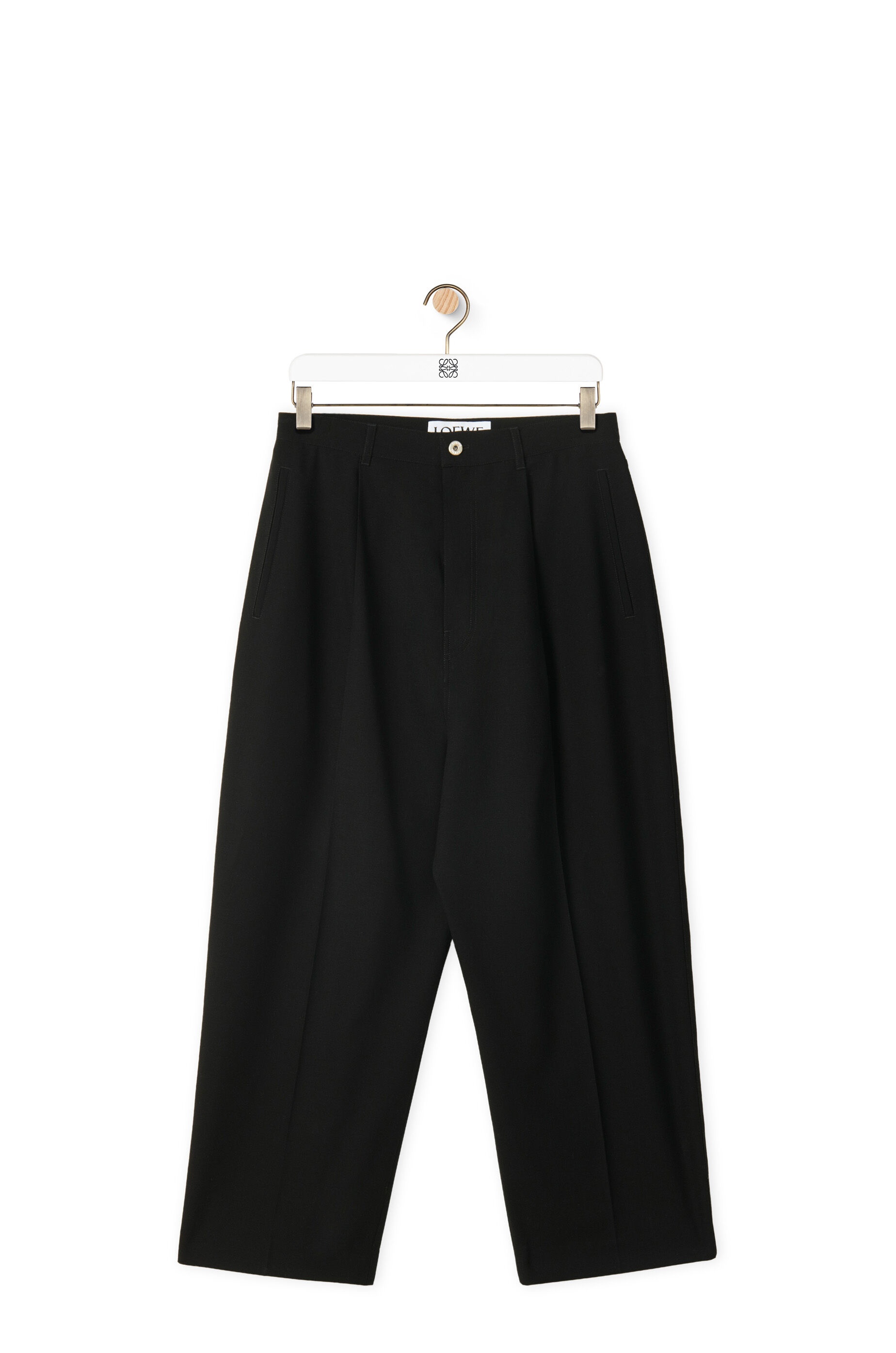 Single pleat trousers in wool - 1