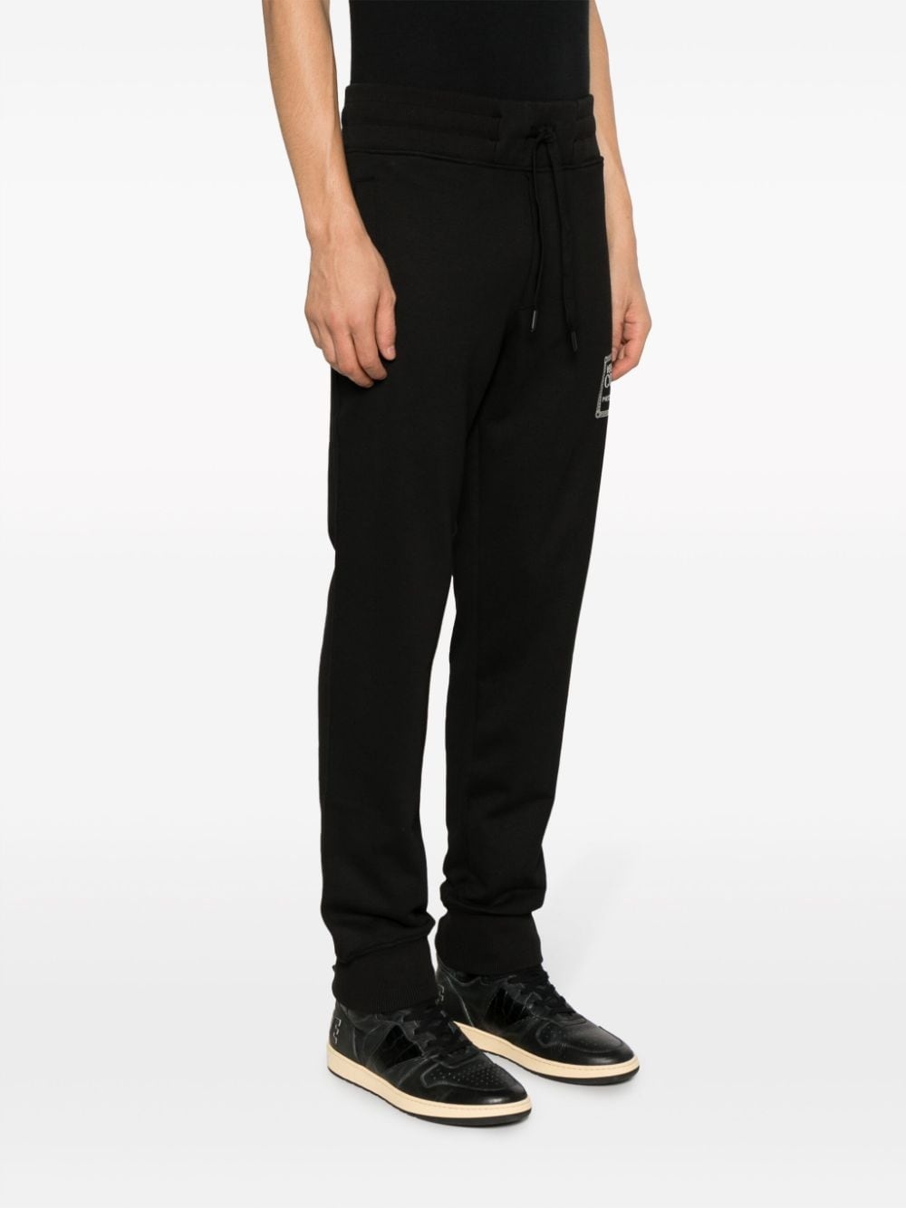 logo-print cotton track pants - 3