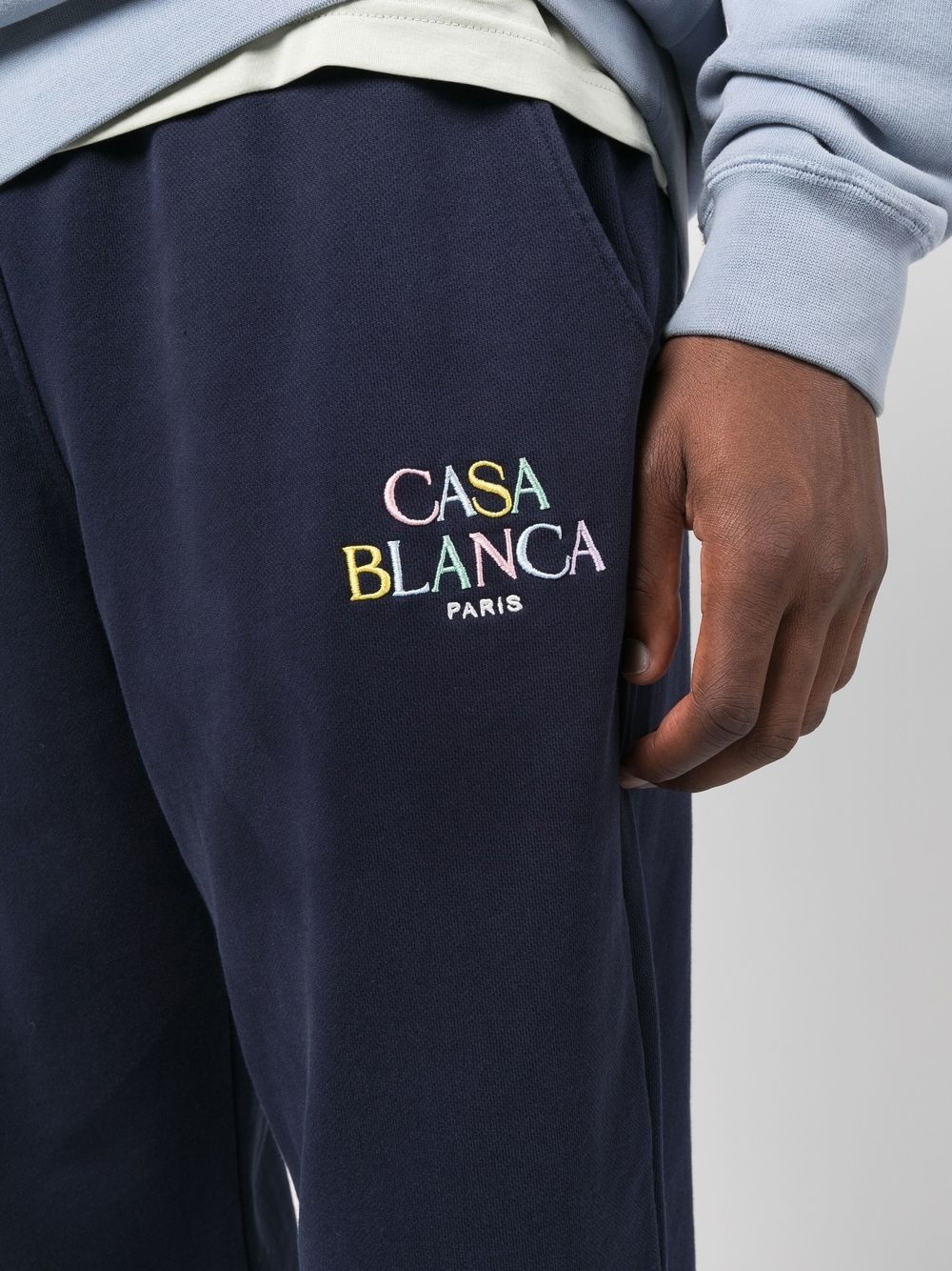 logo-embroidered track pants - 5