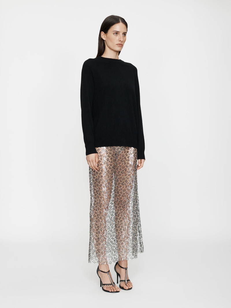 Sequinned Lace Column Skirt 3