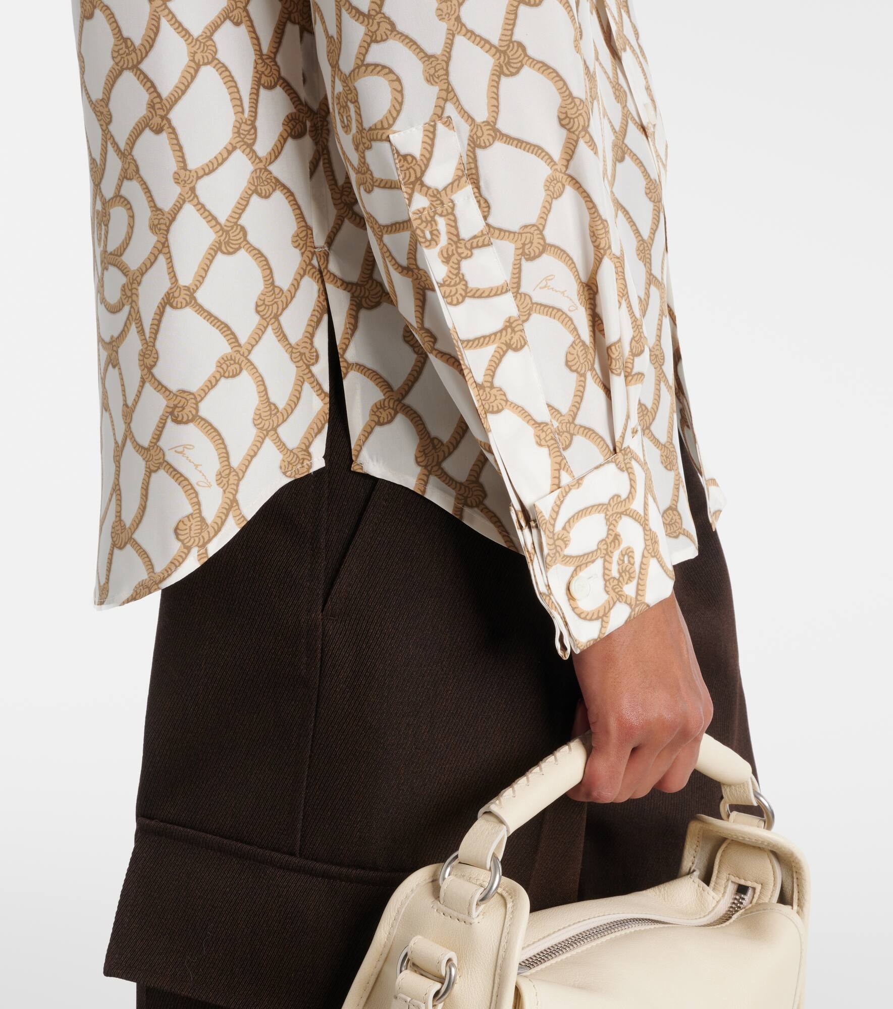 Printed silk shirt - 5