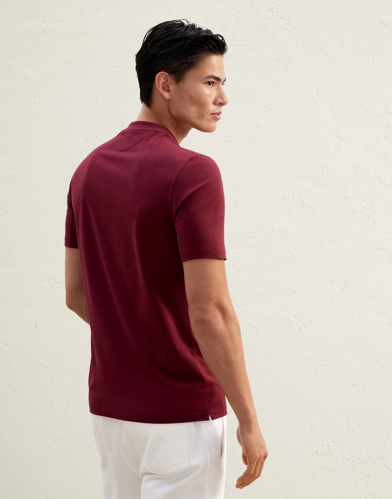 Cotton jersey slim fit crew neck T-shirt with print - 2