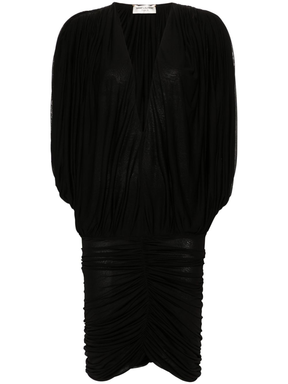 draped mini dress - 1