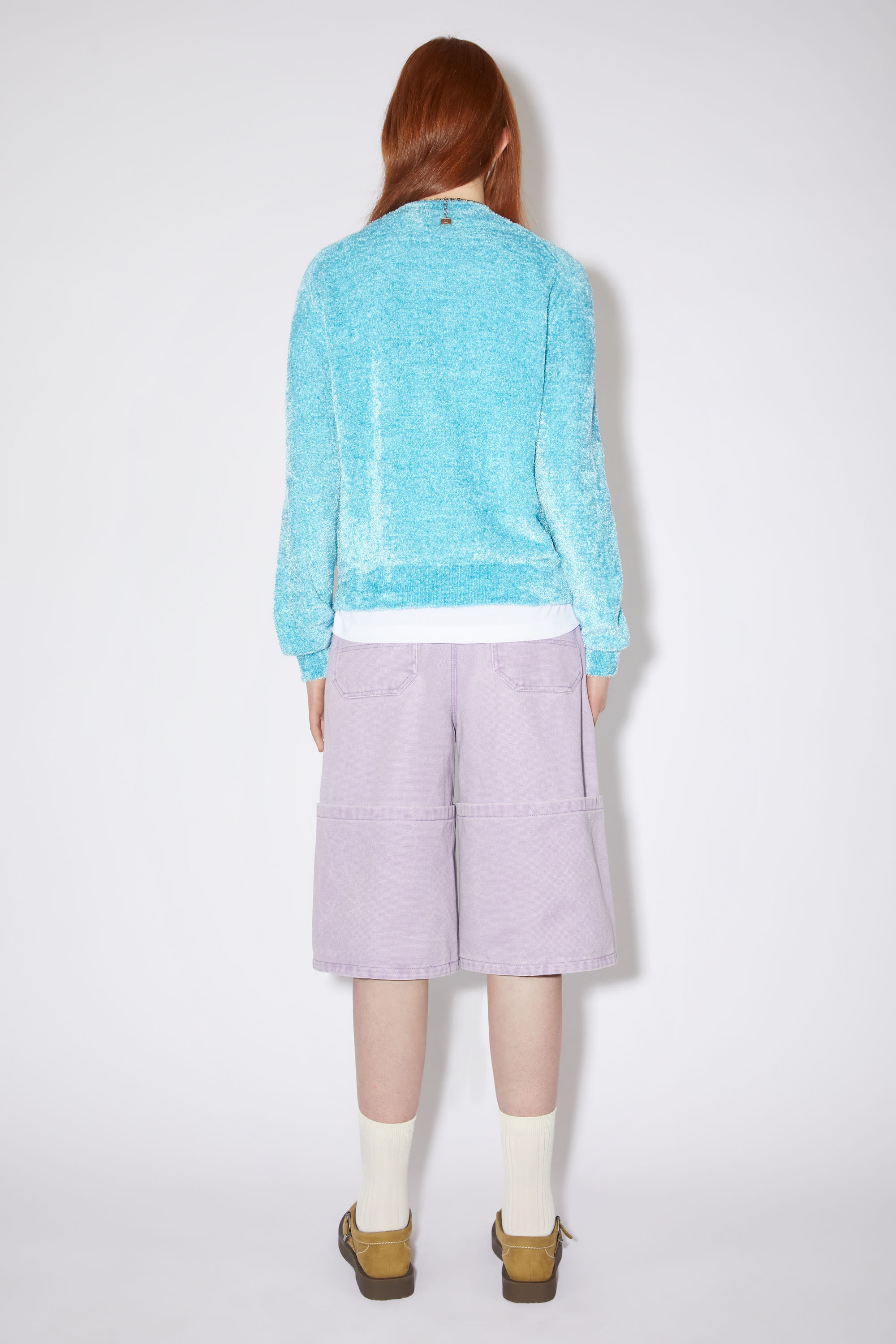 Textured sweater - Teal blue - 3