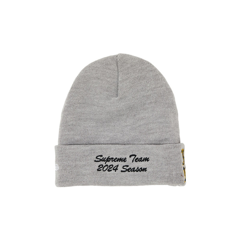 Supreme Supreme x New Era Salvation Beanie 'Heather Grey' outlook