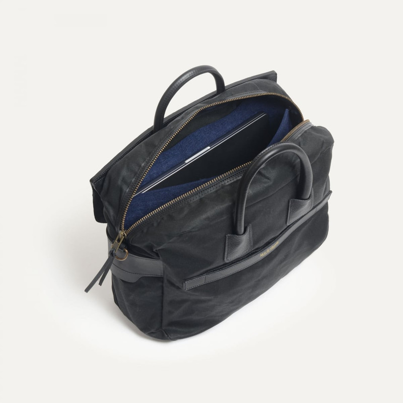 ZEPPO BUSINESS BAG  -  BLACK WAXED 4