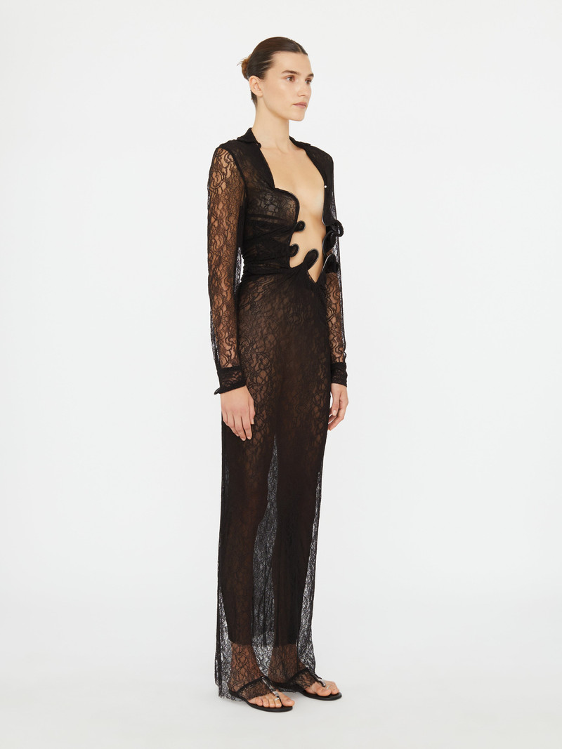 CHRISTOPHER ESBER Lace Venus Plunge Shirt Dress outlook