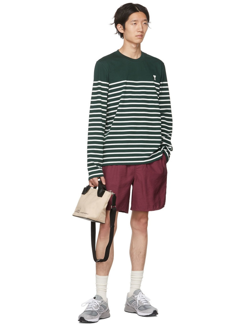 AMI Paris SSENSE Exclusive Burgundy Shorts outlook