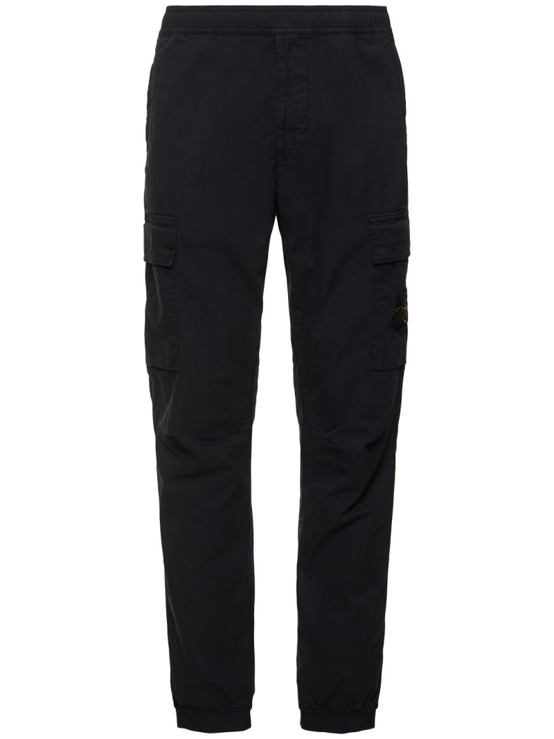 Tapered stretch cotton pants - 1