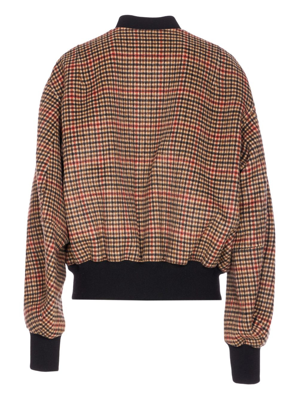 check zip-front wool jacket - 2