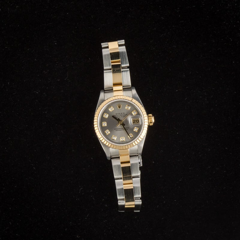 Lady Rolex Datejust 79173 Slate Diamond Dial - 5