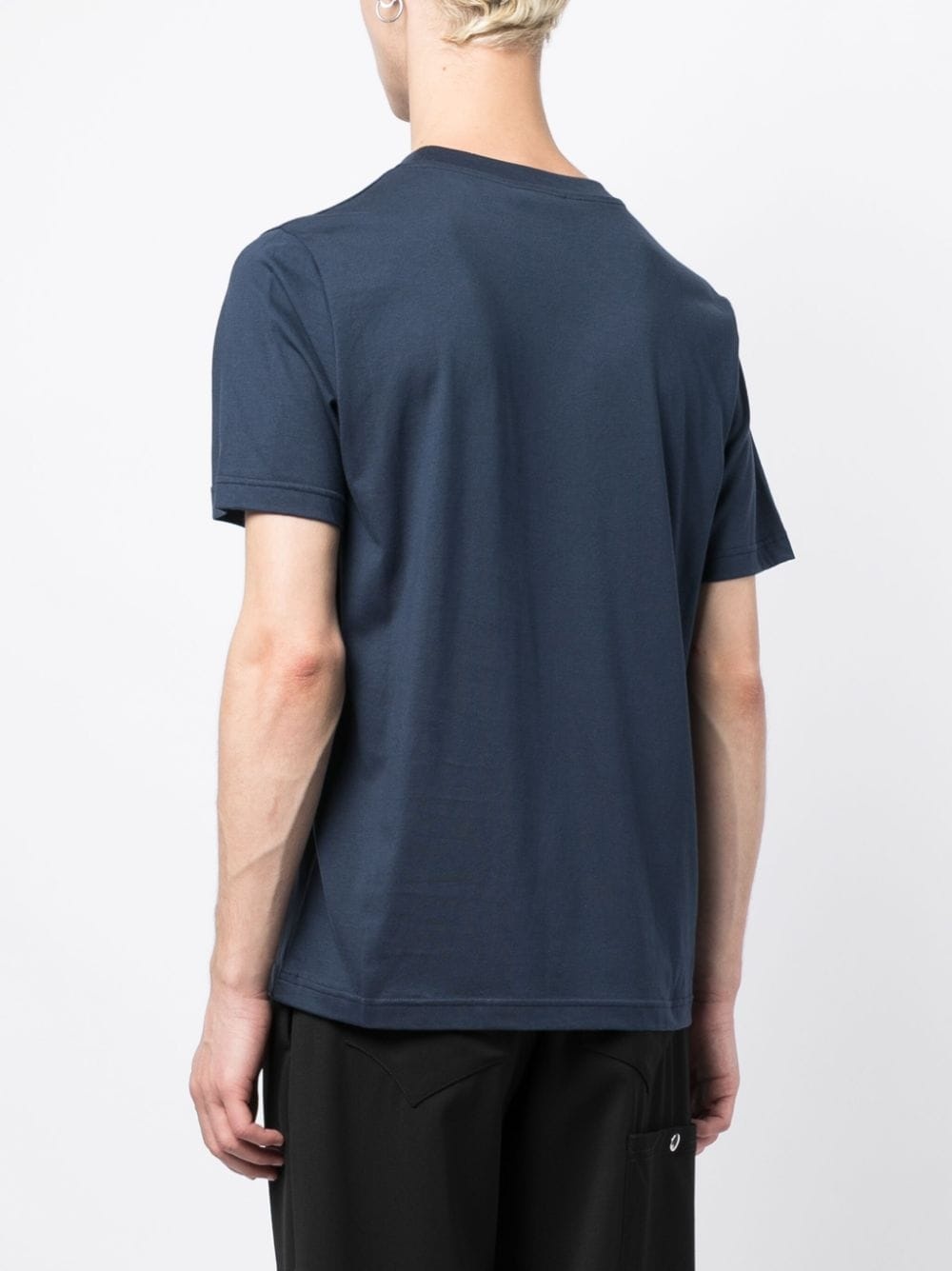 flocked-logo organic cotton T-shirt - 4