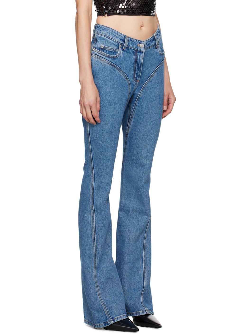 Blue Flared Jeans - 2