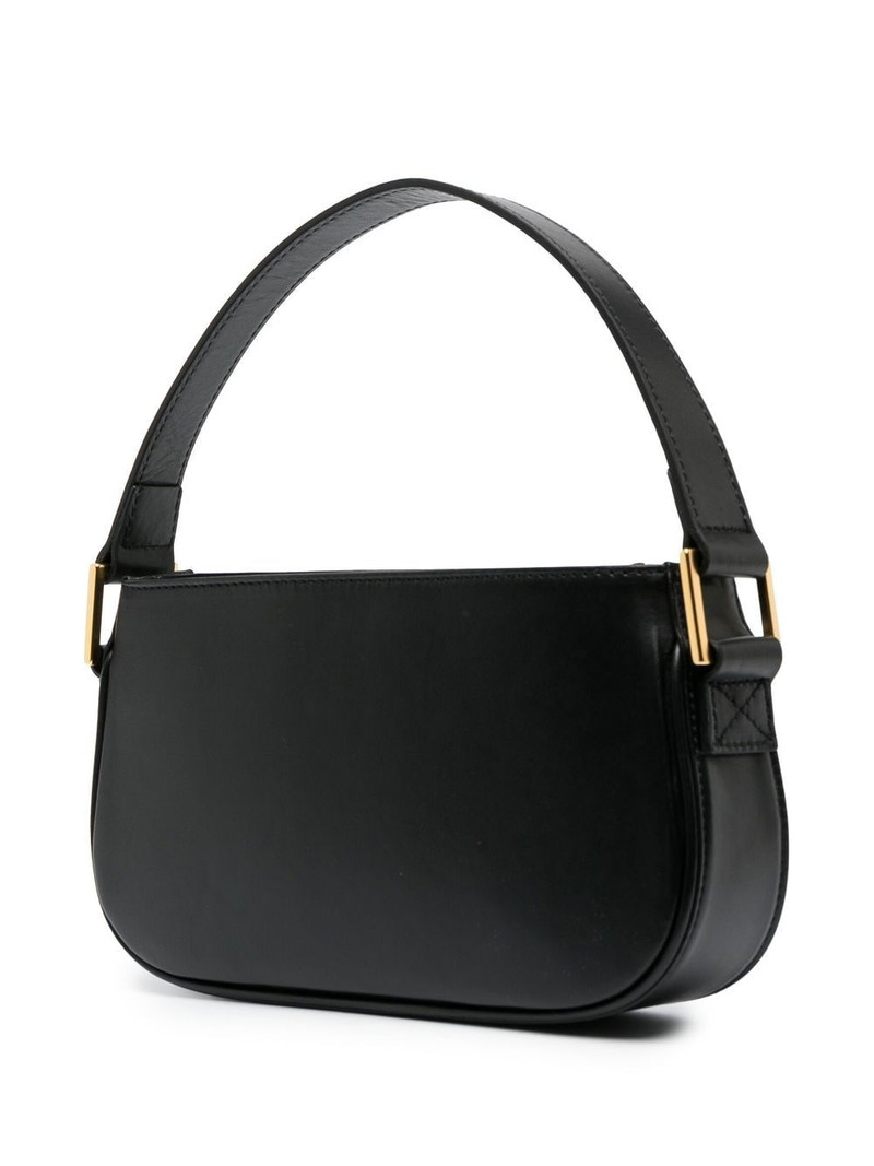 rhinestone-logo leather shoulder bag 3