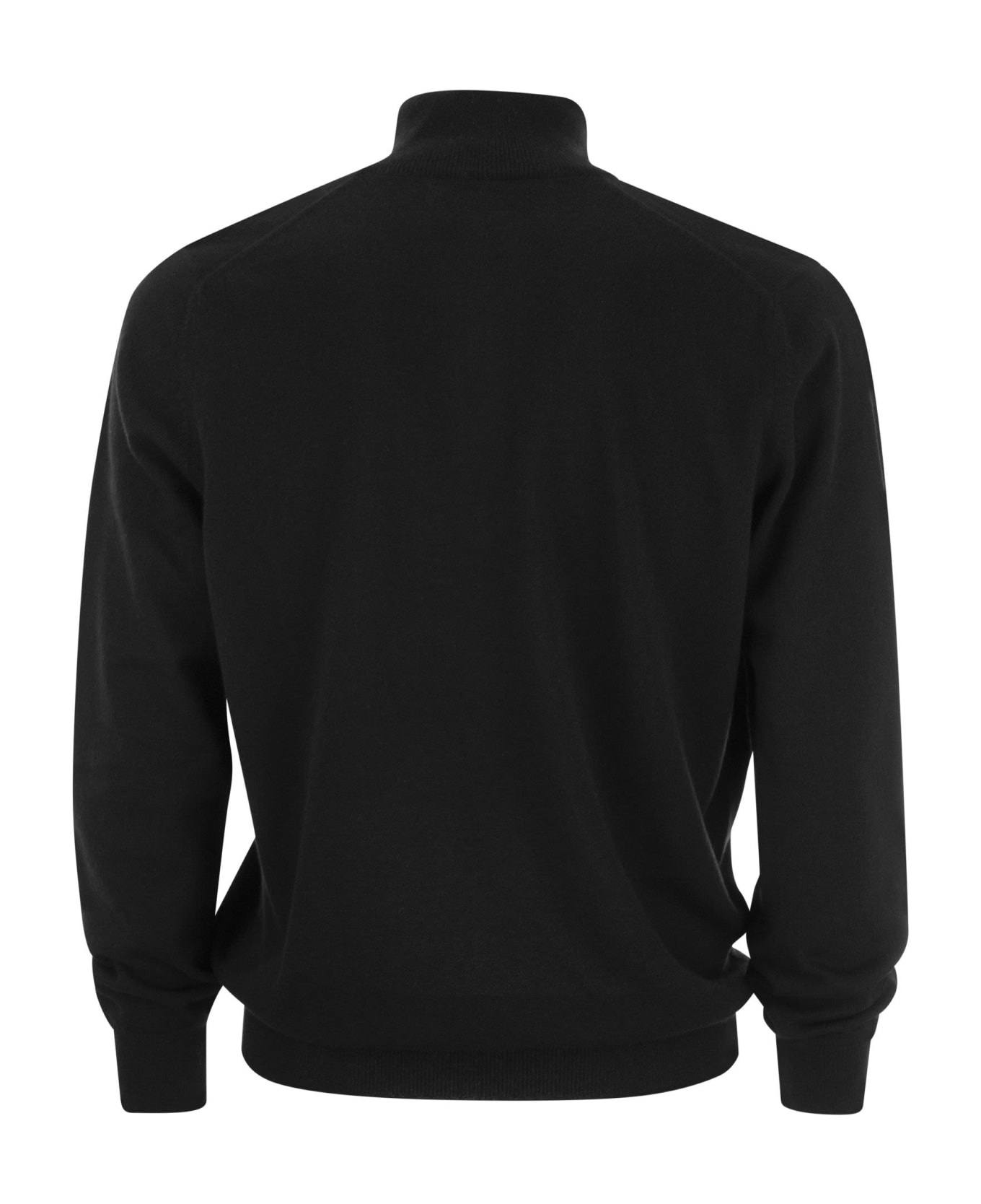 Cashmere Turtleneck Sweater With Zip - 2