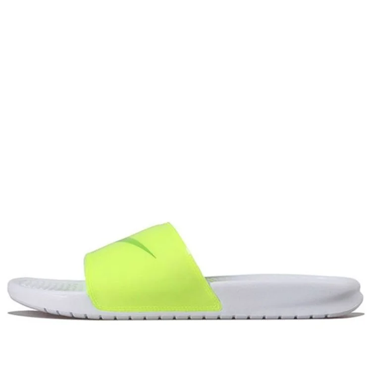Nike Benassi JDI Print Fluorescence Yellow Slippers Volt-white CI5927-771 - 1