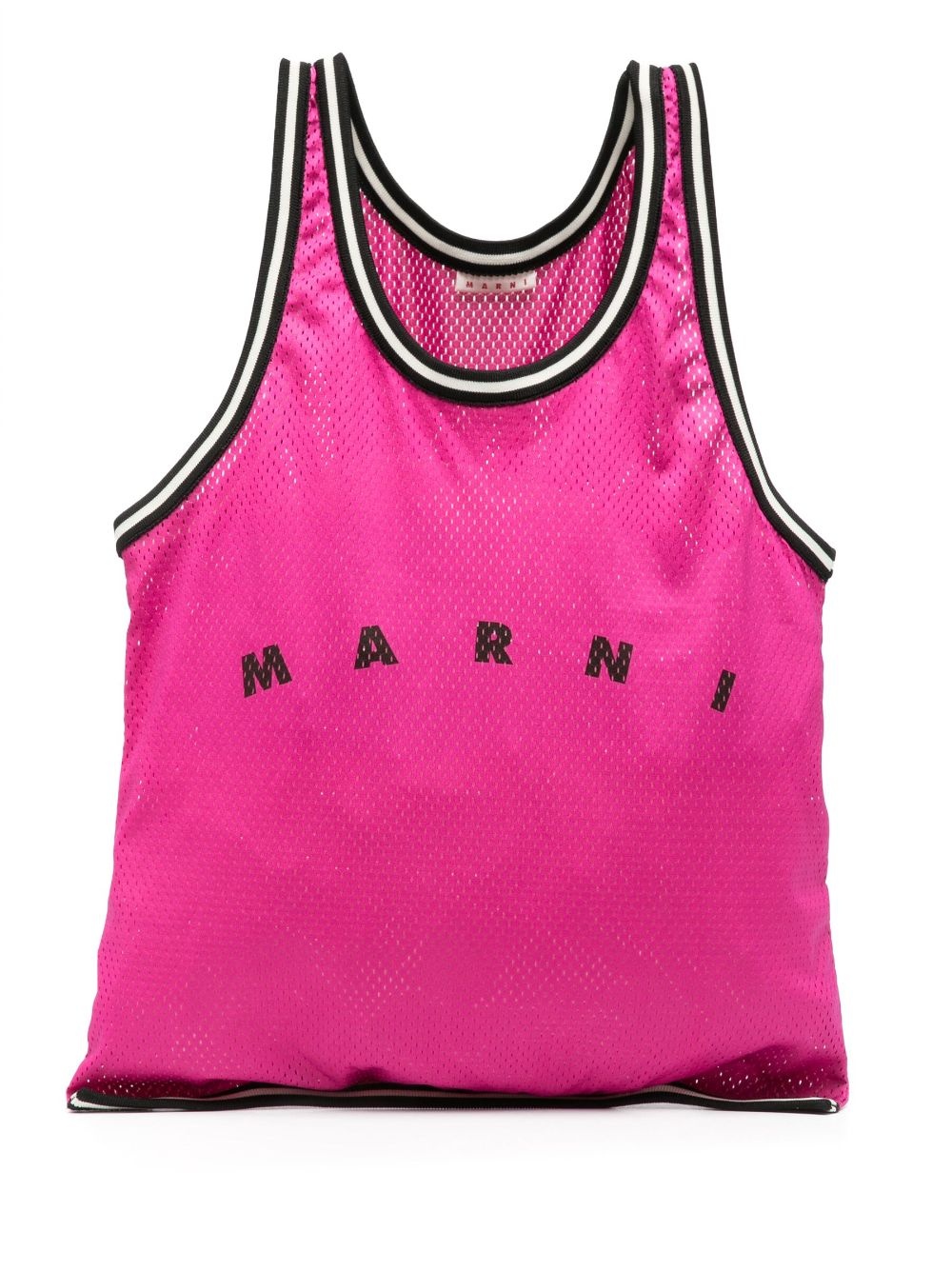 logo-print perforated tote bag - 1